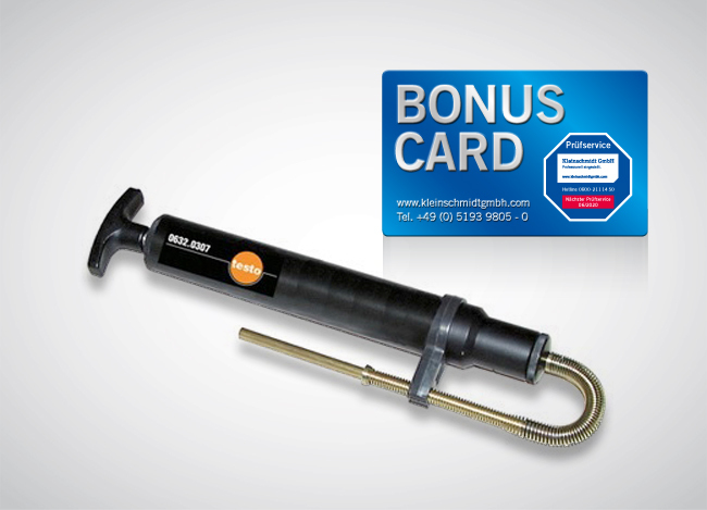 testo Rußpumpe, inkl. Öl und Rußblättchen BONUS CARD