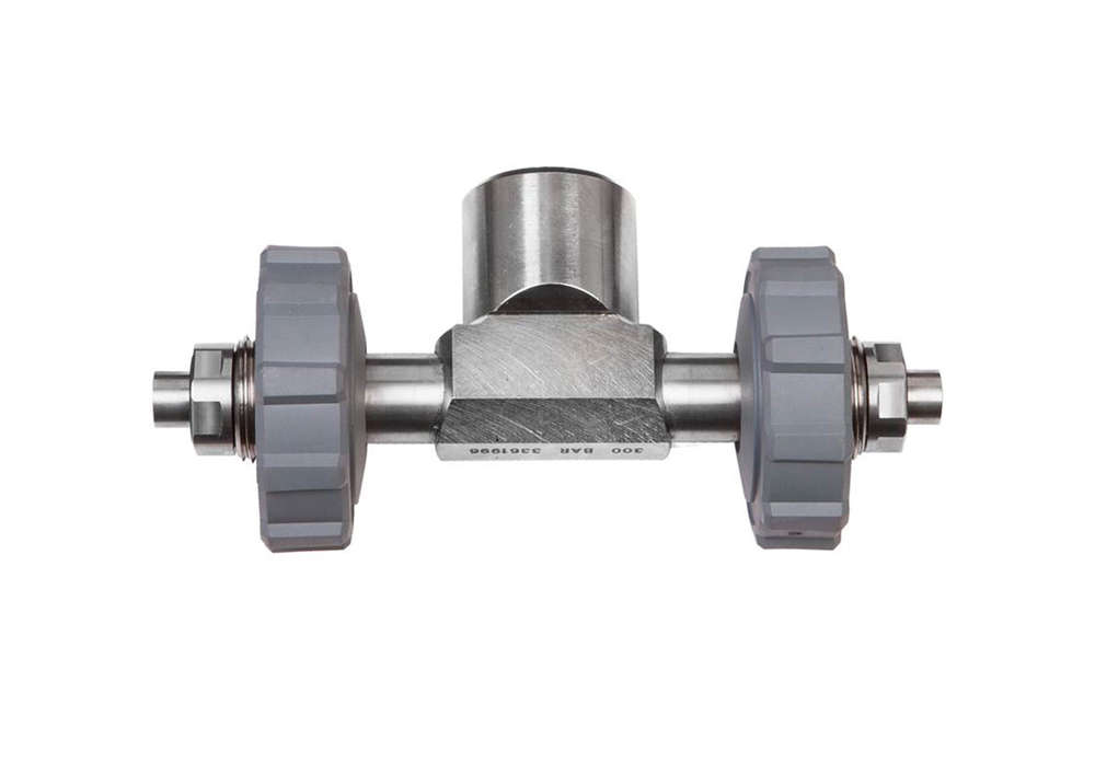T-Stück integrierte Rüttelsicherung (G5/8-300bar) 132,5mm
