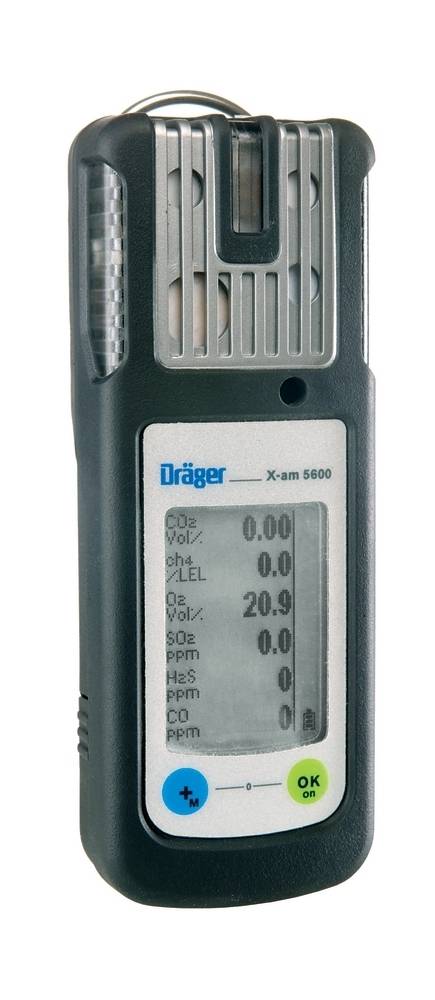 Dräger X-am 5600 5 Gas Messgerät IR-EX/CO2,O2,CO/H2S