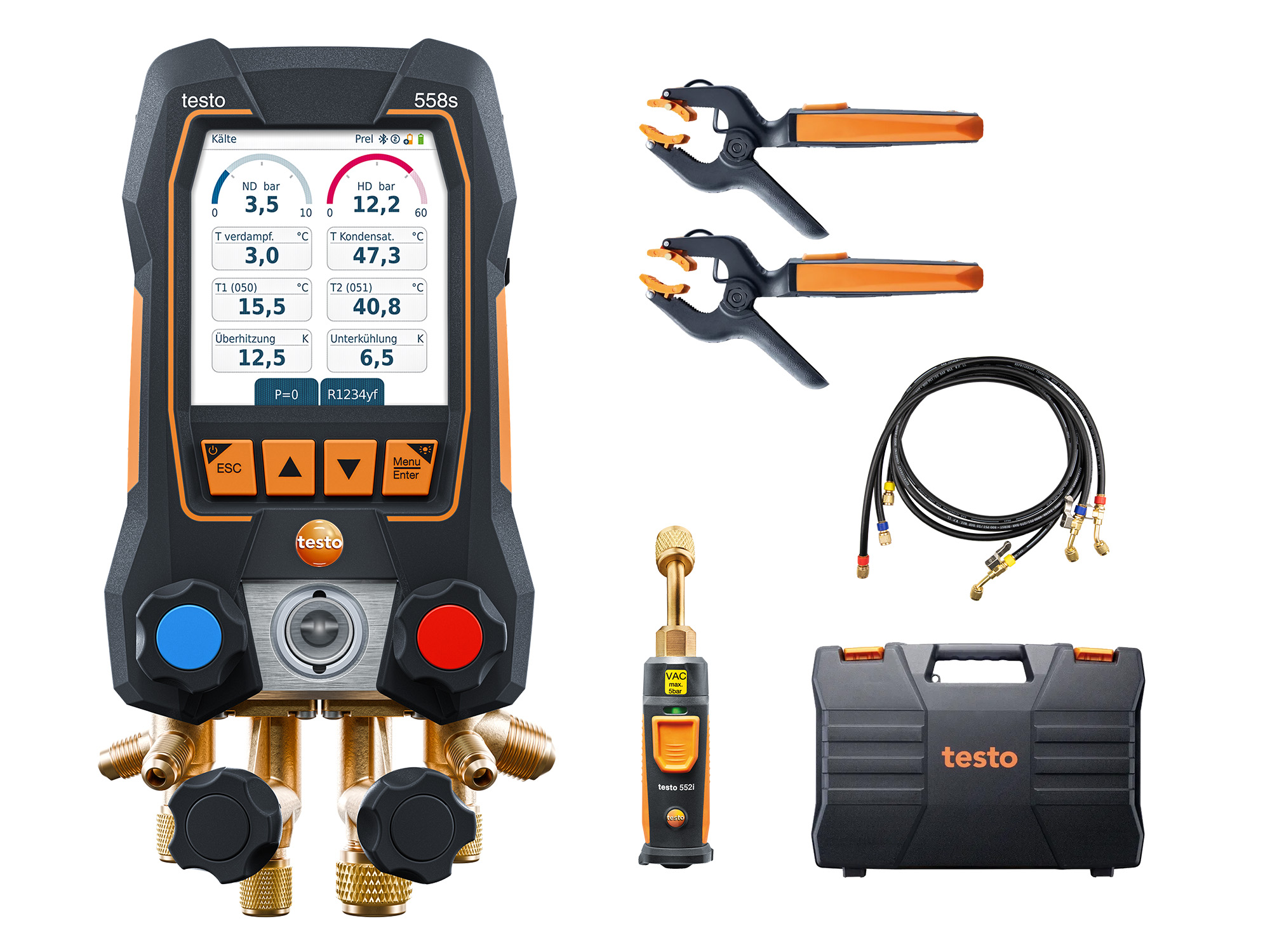 testo 558s Monteurhilfe – Smart Vakuum Set mit Füllschläuchen