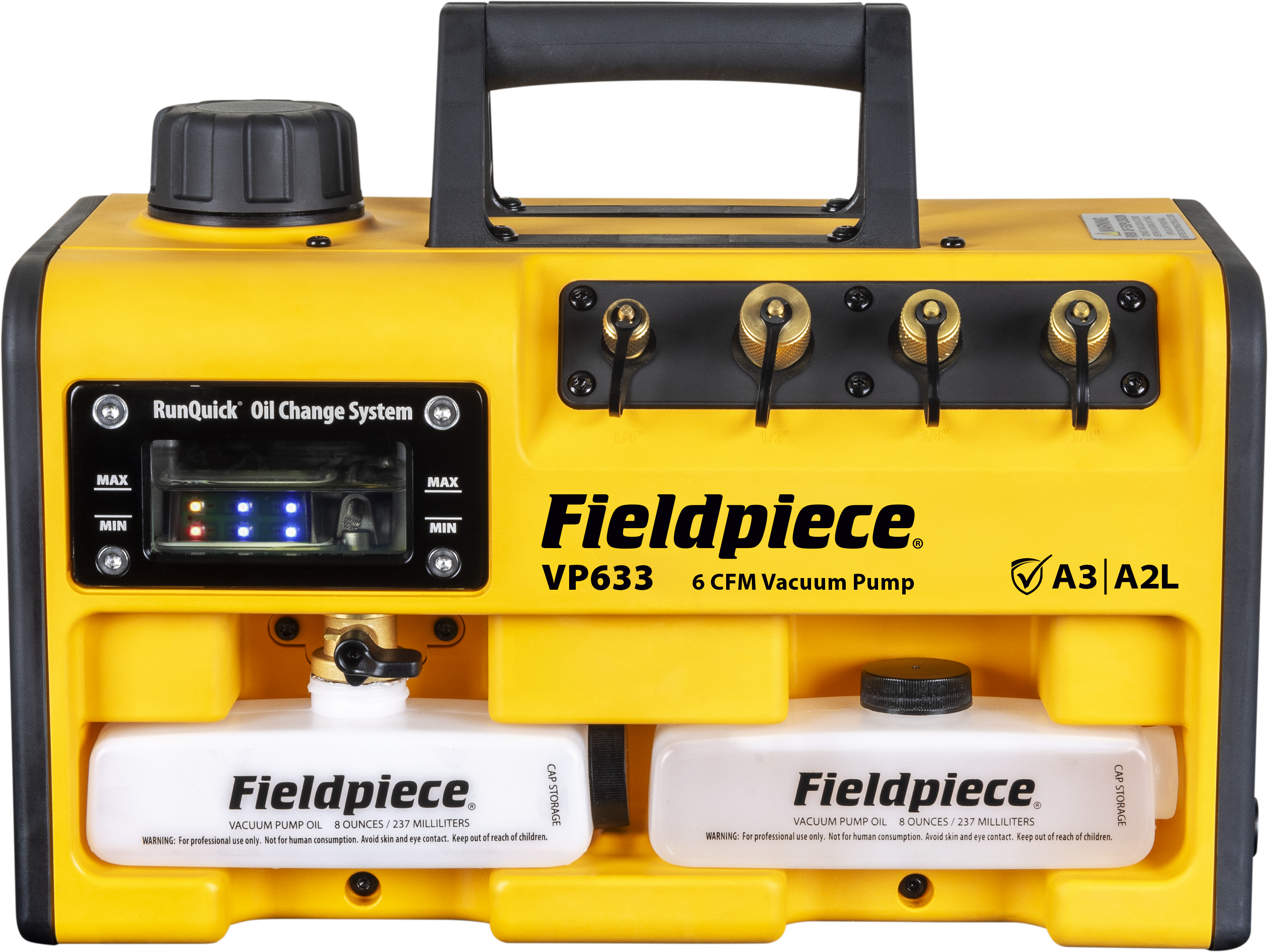 Fieldpiece RunQuick™ 6CFM-Vakuumpumpe (UK) - Ölwechselsystem