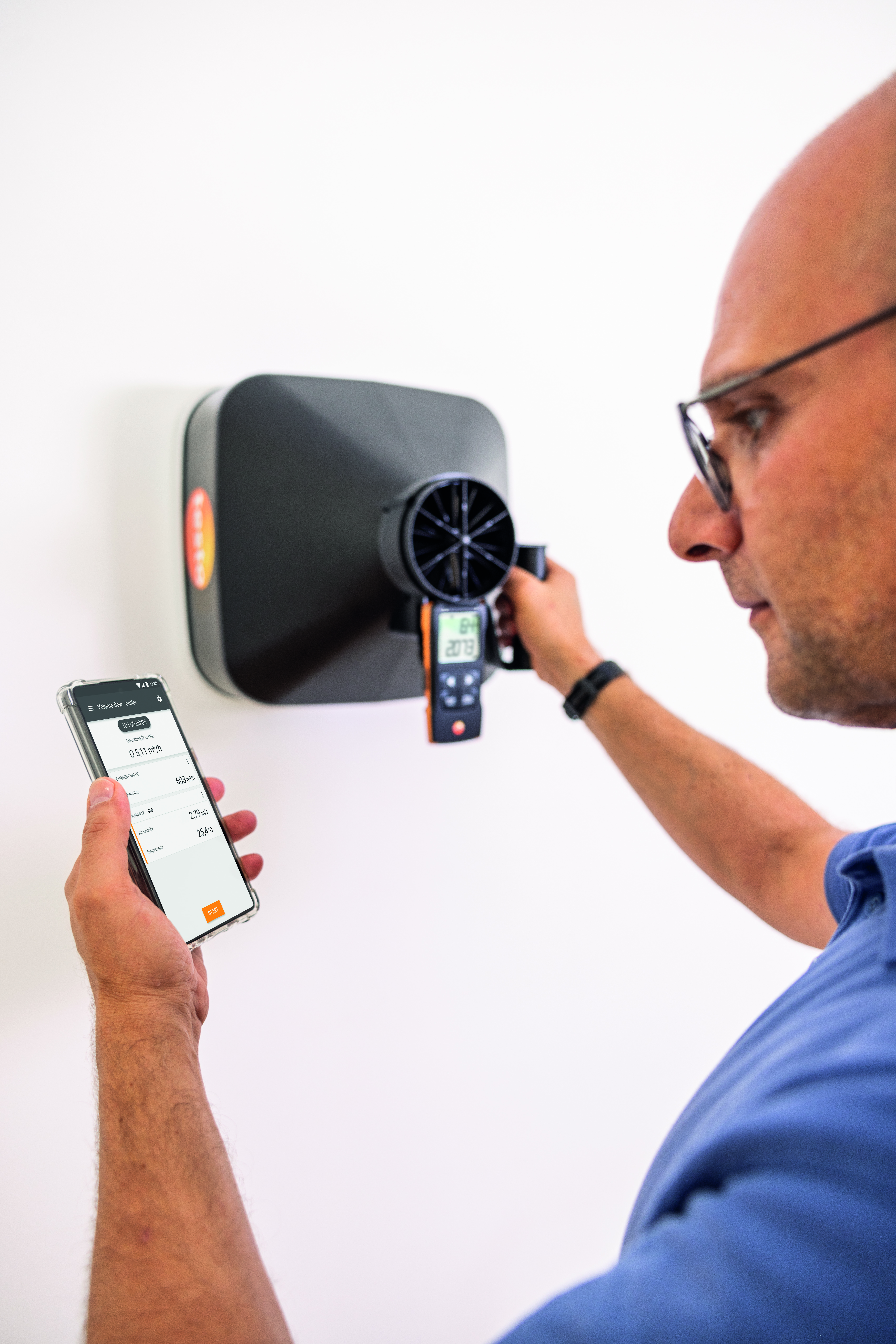 testo 417-1 Flügelrad-Anemometer Set