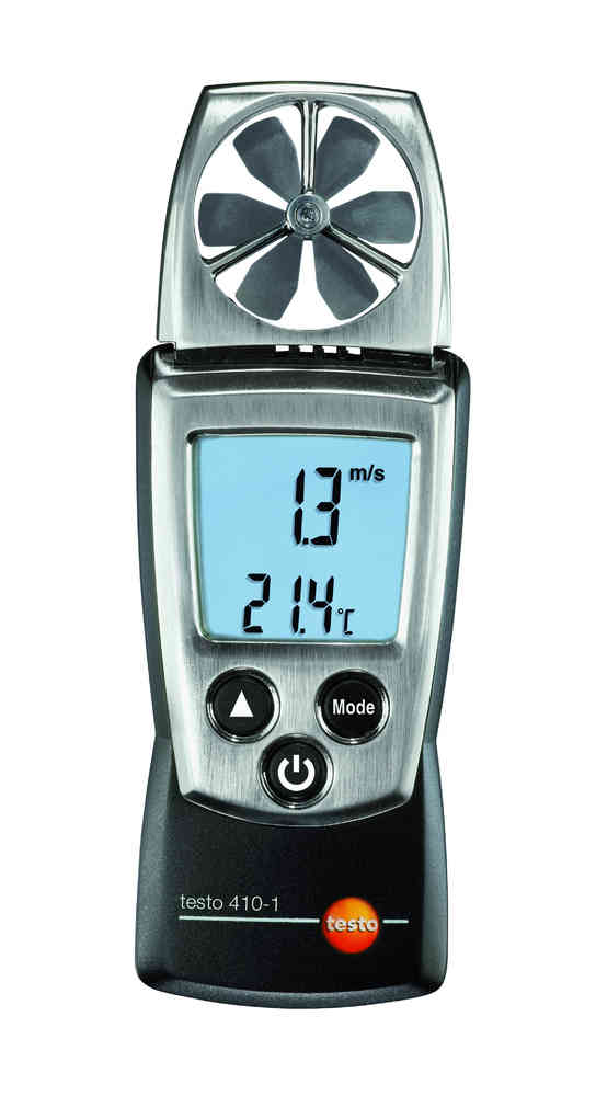 testo 410-1,Flügelrad-Anemometer mit integriertem NTC Luft-Thermometer