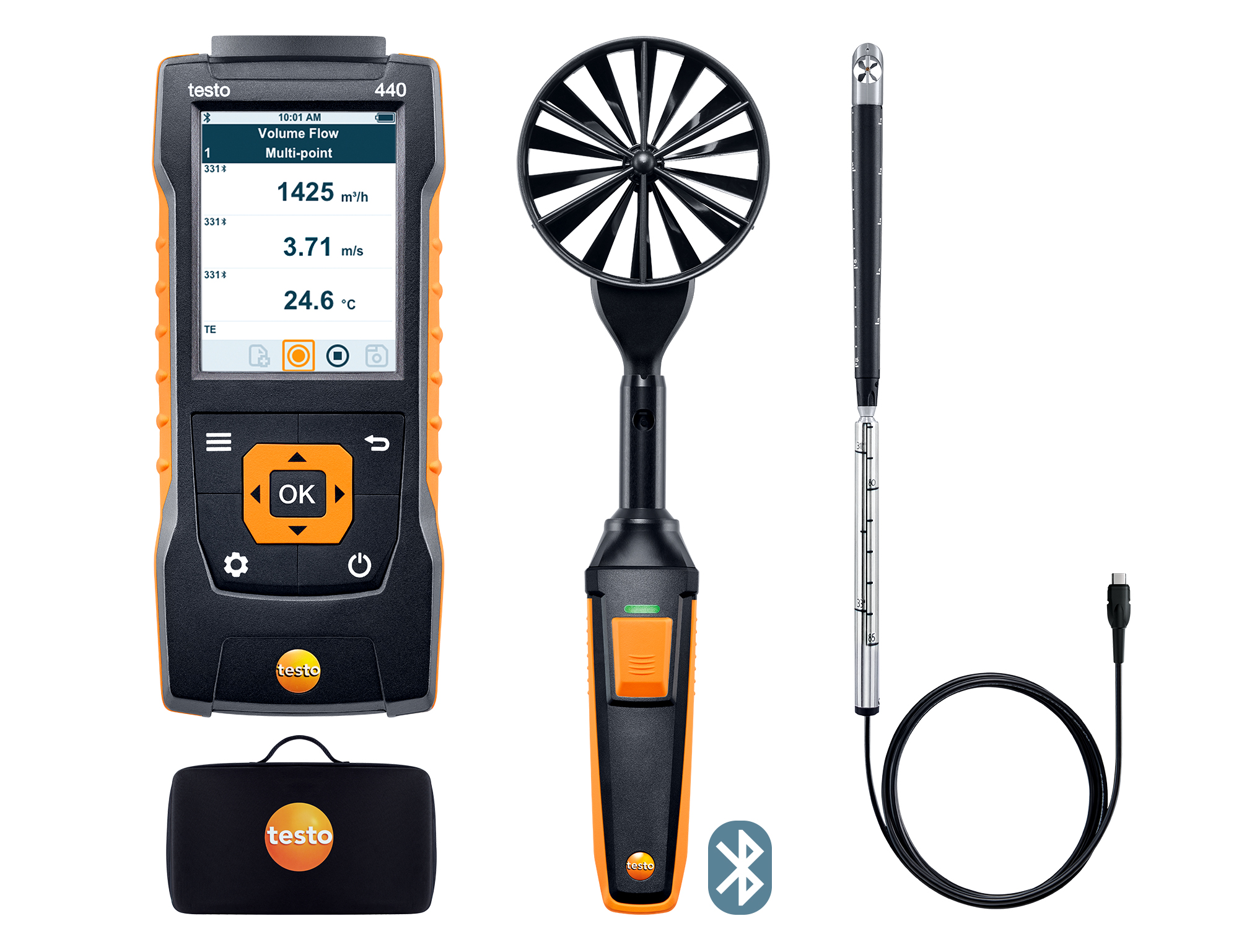 testo 440 Strömungs-Kombi Set 2 mit Bluetooth®