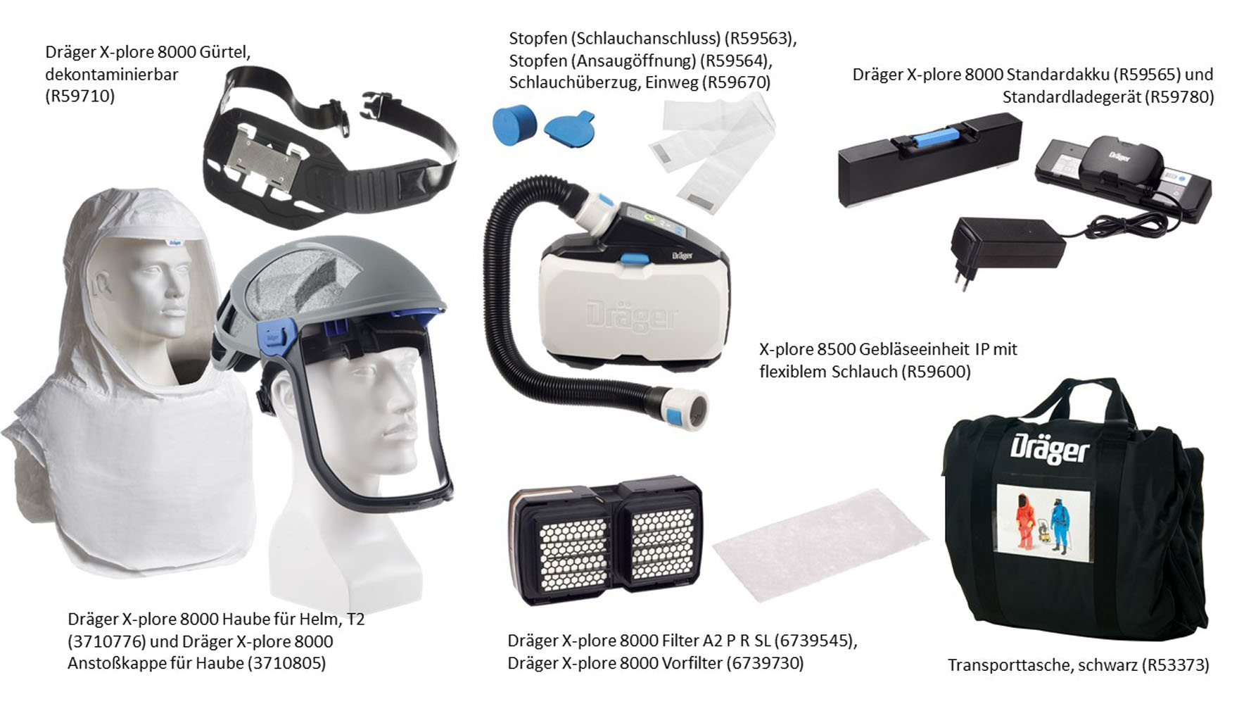 Dräger X-plore 8500 Lackieranwedungsset