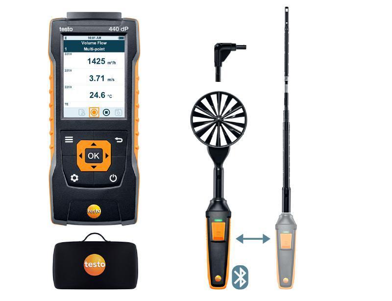 testo 440 delta P Strömungs-KombiSet 1 mit Bluetooth® + BONUS CARD