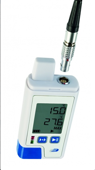 Dostmann LOG200E PDF-Datenlogger mit Display für Temperatur intern und 1x PT100 extern