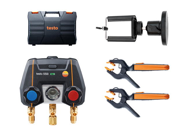 testo 550i Smart Set + Magnet-Smartphonehalter