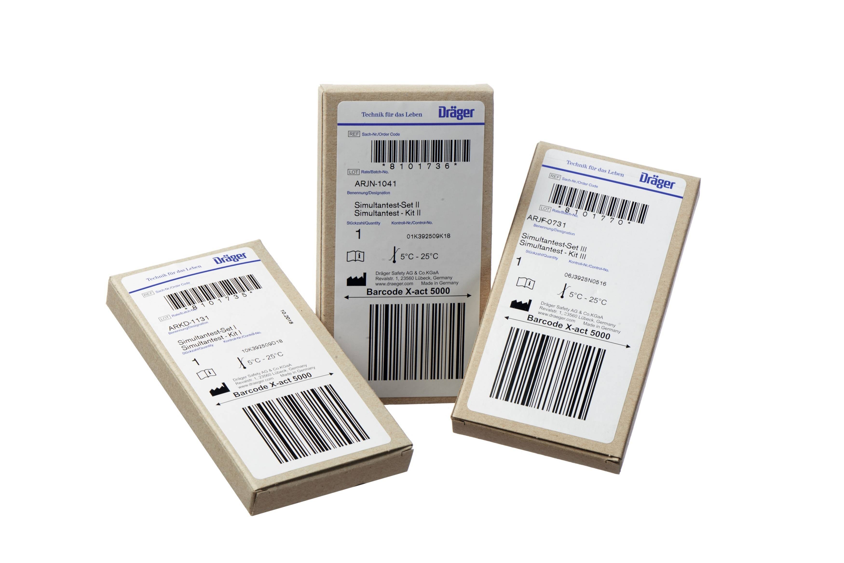 Dräger Röhrchen Set A: Simtest-Sets Gefahrstoffmessung