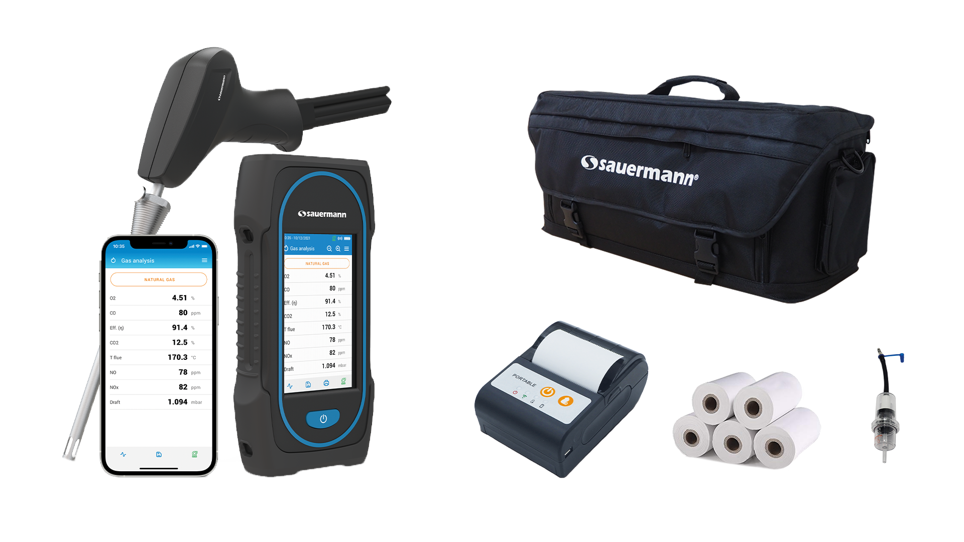 Sauermann Abgasmessgerät Si-CA 130 Set mit Drucker